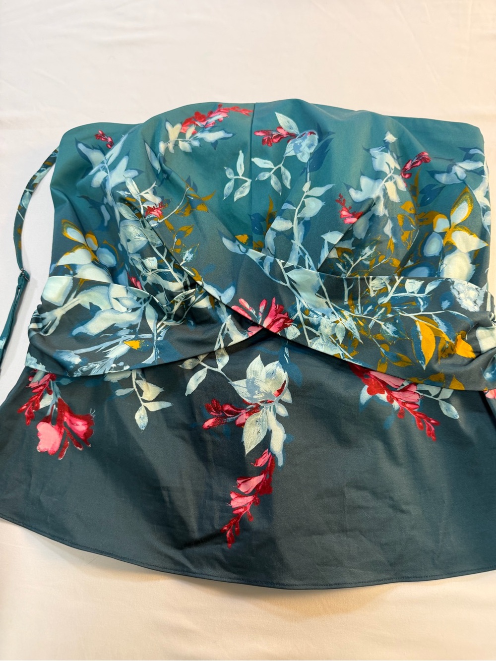 WHBM Floral Twist Front Teal Cami Size 10
